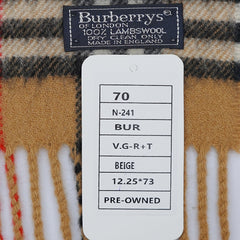 Burberry Lambswool Vintage Check Pre-Loved Scarf