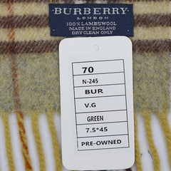 Burberry Lambswool Vintage Check Pre-Loved Scarf