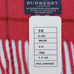Burberry Merino/Cashmere Vintage Check Pre-Loved Scarf