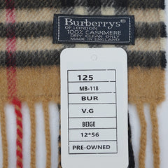 Burberrys Cashmere Plaids & Check Pre-Owned Scarf