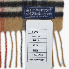 Burberrys Cashmere Plaids & Check Pre-Owned Scarf