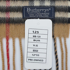 Burberrys Cashmere Plaids & Check Pre-Owned Scarf