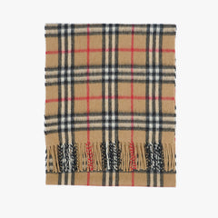 Burberry’s Cashmere Plaid Printed Pre-Owned Scarf