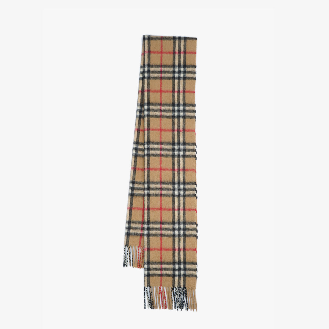 Burberry’s Cashmere Plaid Printed Pre-Owned Scarf