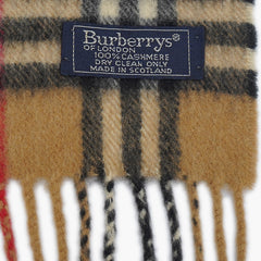 Burberry’s Cashmere Plaid Printed Pre-Owned Scarf