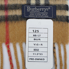 Burberry’s Cashmere Plaid Printed Pre-Owned Scarf