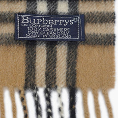 Burberry’s Cashmere Vintage Check Printed Pre-Owned Scarf
