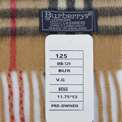 Burberry’s Cashmere Vintage Check Printed Pre-Owned Scarf