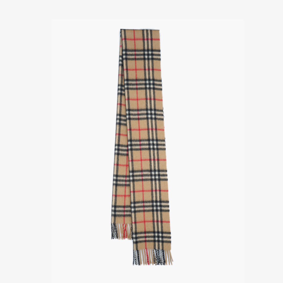 Burberry’s Cashmere Plaid Printed Pre-Owned Scarf