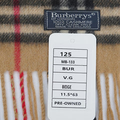 Burberry’s Cashmere Plaid Printed Pre-Owned Scarf