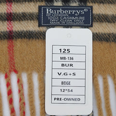 Burberry’s Cashmere Classic Check Pre-Owned Scarf
