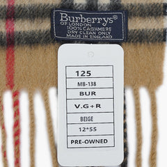 Burberry’s Cashmere Classic Check Pre-Owned Scarf