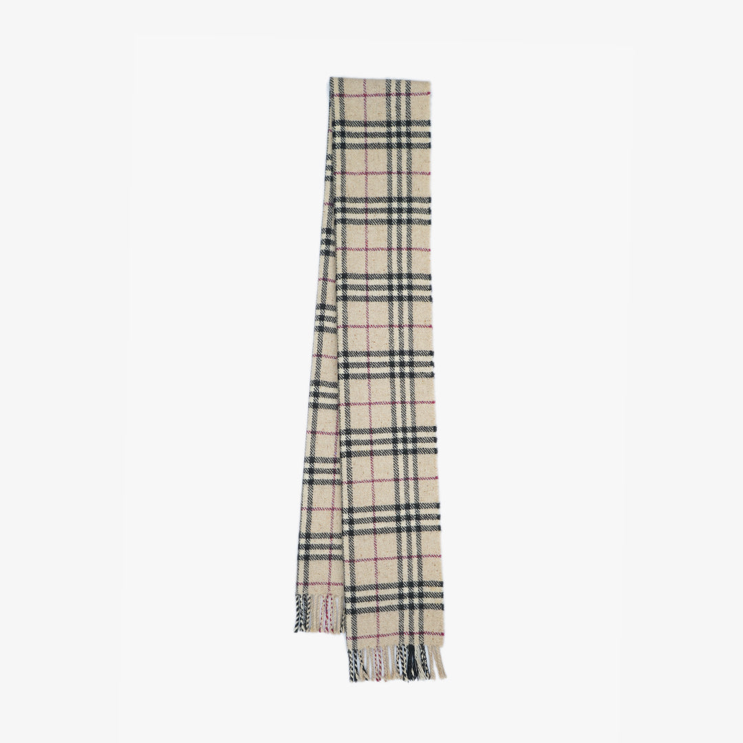 Burberry Cashmere Check Printed Pre-Owned Scarf