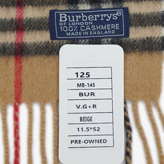Burberry’s Cashmere Nova Check Pre-Owned Scarf