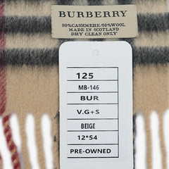 Burberry Cashmere/Wool Pattern Printed Pre-Owned Scarf