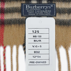 Burberry’s Cashmere Vintage Check Printed Pre-Owned Scarf