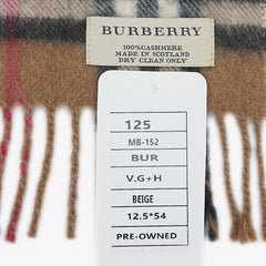 Burberry Cashmere House Check Pre-Owned Scarf