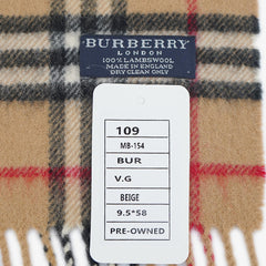 Burberry Lambswool Plaid printed Pre-Owned Scarf