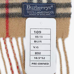 Burberry’s Lambswool Plaid printed Pre-Owned Scarf