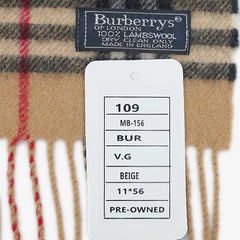 Burberry’s Lambswool Plaids & Check Pre-Owned Scarf
