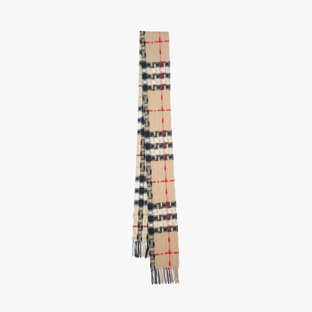 Burberry Wool Patterned Printed Pre-Owned Scarf