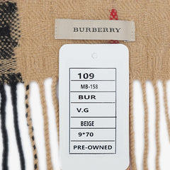 Burberry Wool Patterned Printed Pre-Owned Scarf