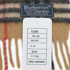 Burberry’s Lambswool Nova Check Pre-Owned Scarf