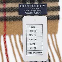 Burberry Lambswool Classic Check Pre-Owned Scarf