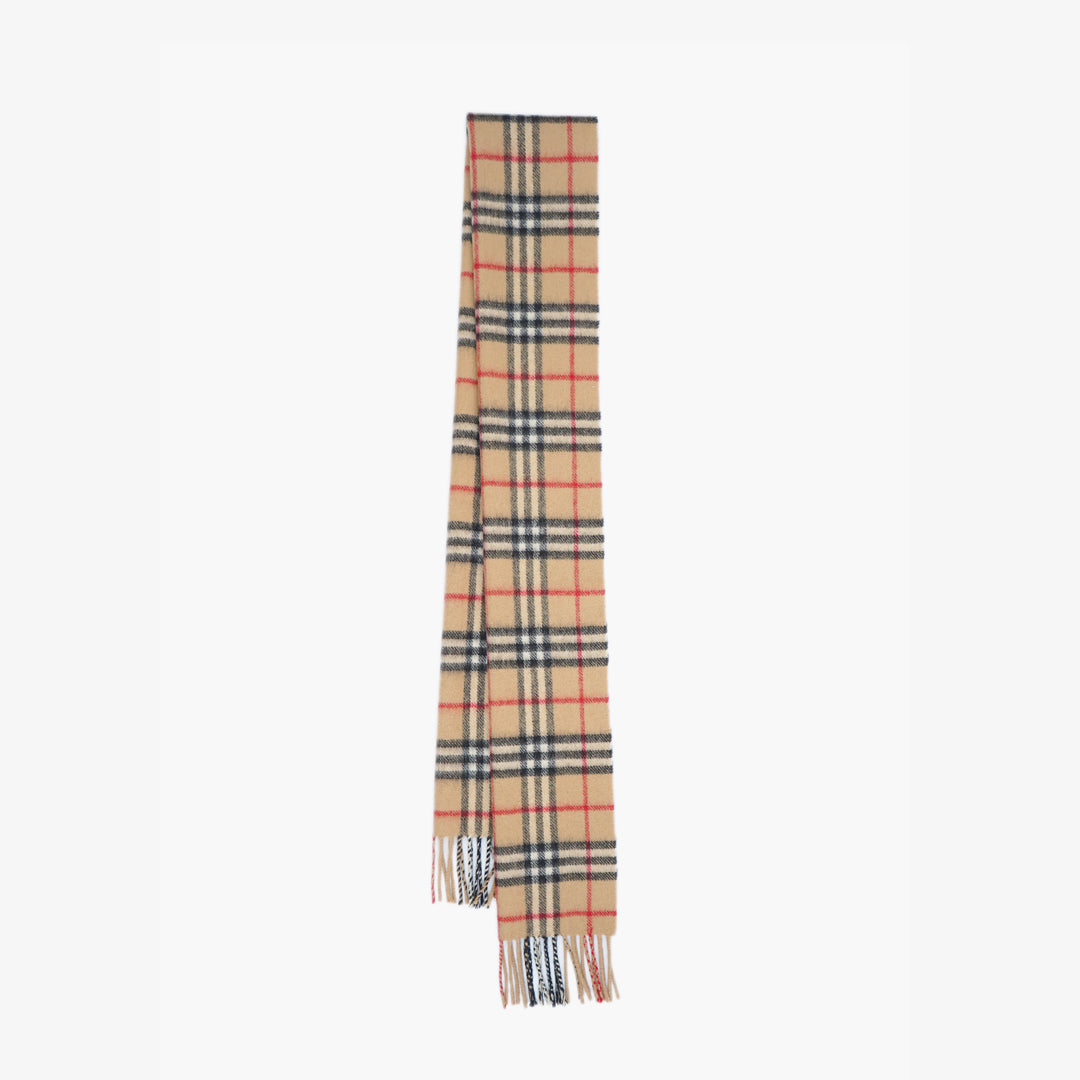 Burberry’s Lambswool Plaid Printed Pre-Owned Scarf