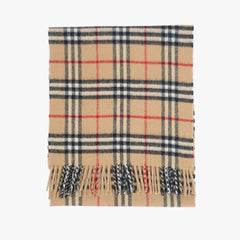 Burberry’s Lambswool Plaid Printed Pre-Owned Scarf