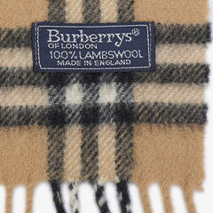 Burberry’s Lambswool Plaid Printed Pre-Owned Scarf