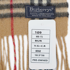 Burberry’s Lambswool Classic Check Pre-Owned Scarf