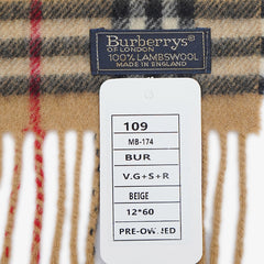 Burberry’s Lambswool Nova Check Pre-Owned Scarf