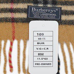 Burberry’s Lambswool Nova Check Pre-Owned Scarf