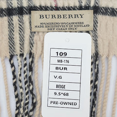 Burberry Wool Pattern Printed Pre-Owned Scarf