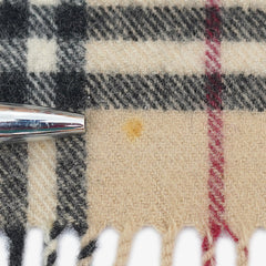 Burberry Lambswool Plaid Printed Pre-Owned Scarf