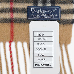 Burberry’s Lambswool House Check Pre-Owned Scarf