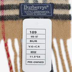 Burberry’s Lambswool Classic Check Pre-Owned Scarf