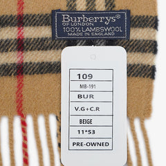 Burberry’s Lambswool Nova Check Pre-Owned Scarf