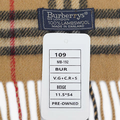Burberry’s Lambswool Nova Check Pre-Owned Scarf