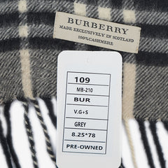 Burberry Cashmere Plaids & Check Pre-Owned Scarf