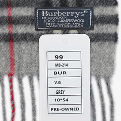 Burberry’s Lambswool House Check Pre-Owned Scarf
