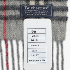 Burberry’s Lambswool Check Printed Pre-Owned Scarf