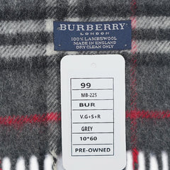 Burberry Lambswool Classic Check Printed Pre-Owned Scarf
